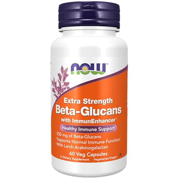 NOW Supplements, Beta-Glucans with ImmunEnhancer with Larch Arabinogalactan NOWAu supplements