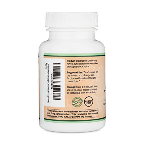 Uridine Monophosphate - Third Party Tested (Choline Enhancer, Beginner Nootropic) Double Wood SupplementsUS supplements