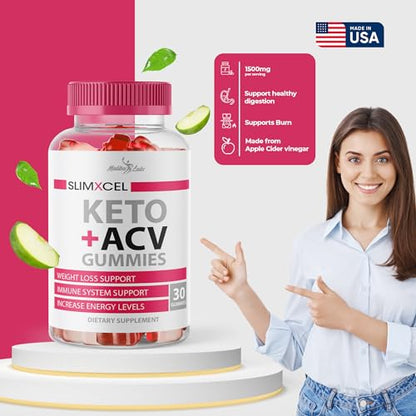 SlimXcel Keto ACV Gummies Weight Loss - 1500mg Once a Day, Strong Time Released Advanced Malibu LabsUS supplements