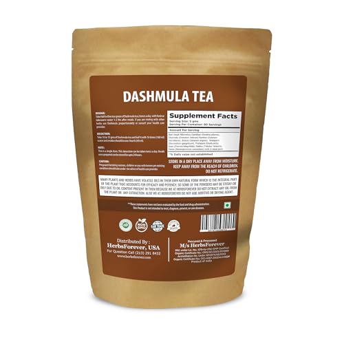 Herbsforever Dashmula Cut and Sifted (Coarse/Kawth) Herbs for Tea - Joint Comfort, Vata Calming, Female Postpartum Cycle & Wellness, Ten Authentic Ayurvedic Roots, Non GMO, Vegan 454g,1 lbs,Dashmool HerbsforeverAu supplements