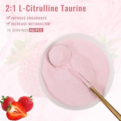 SEDDS Strawberry-Flavored L-Citrulline Taurine 2:1, L Citrulline Powder, Unflavored Vegan SEDDSUS supplements