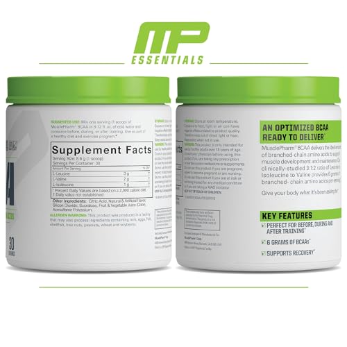 MusclePharm Essentials BCAA, Fruit Punch - 30 Servings Muscle PharmUS supplements