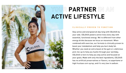CELSIUS Energy Drink |Functional Essential Energy Drink Peach Vibe, Tropical and Arctic BETRULIGHTUS supplements