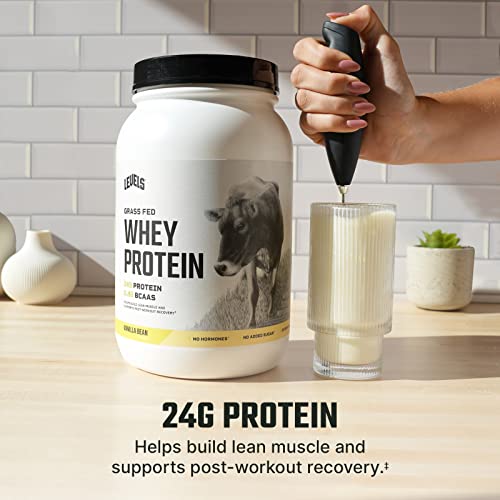 Levels Grass Fed 100% Whey Protein, No Hormones, Vanilla Bean, 2LB Levels NutritionUS supplements
