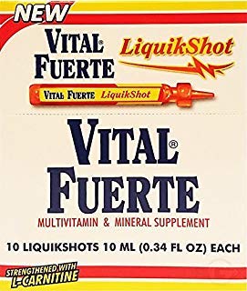 Vital Fuerte Liquid Shot Dietary Supplement 10 Units - Suplemento Multivitaminico (Pack of 1) Vital FuerteAu supplements