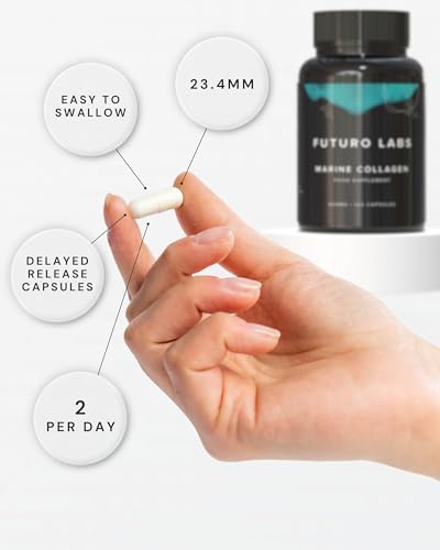 Marine Collagen Capsules 1200mg with VIT C (12mg) and Zinc (1.5mg) - Made in The UK Futuro LabsUS supplements