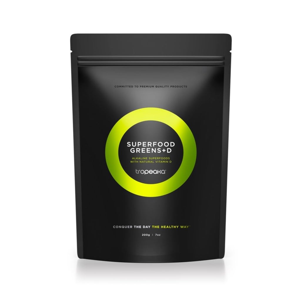 Tropeaka Superfood Greens + D - Antioxidant Green Powder for Energy, Immune System, & Gut Health, Rich in Chlorophyll & Essential Nutrients, Vitamin D, Vegan, Gluten Free, Non-GMO - 7oz (20 Servings) TropeakaAu supplements