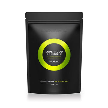 Tropeaka Superfood Greens + D - Antioxidant Green Powder for Energy, Immune System, & Gut Health, Rich in Chlorophyll & Essential Nutrients, Vitamin D, Vegan, Gluten Free, Non-GMO - 7oz (20 Servings) TropeakaAu supplements