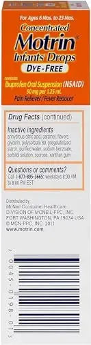 Motrin and Zarbee’s Essentials for Infants Infants' Concentrated Liquid Medicine Drops with Ibuprofen and Zarbee's Baby Coughⱡ Syrup + Immune with Organic Agave + Zinc MotrinAu supplements