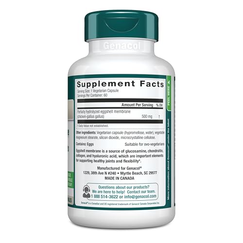 Genacol Ovoflex – Natural Eggshell Membrane Supplement, Support Healthy Joints & Flexibility, Vegetarian Solution for Joint Care, Results in 7 Days, Value Pack, 60 Capsules (60-Day Supply) GenacolAu supplements
