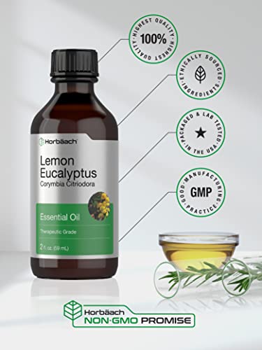 Lemon Eucalyptus Essential Oil | 2 oz | for Massage, Bath, Diffuser, DIY Projects & More HorbäachAu supplements
