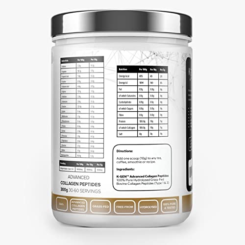K-GEN Bovine Collagen Powder with Premium Quality Ingredients – Pure Hydrolysed Grass-Fed Bovine Collagen K GEN ketogenic enhancementAu supplements