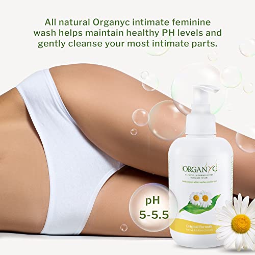 Organyc Feminine Intimate Wash for Sensitive Skin with Chamomile, Free from Chlorine, Parabens OrganycAu supplements