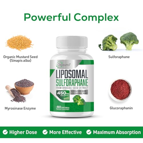 Osasuna Liposomal Sulforaphane 450MG, Maximum Absorption, 240 Softge OsasunaAu supplements