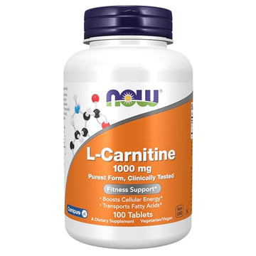 NOW Supplements, L-Carnitine 1,000 mg, Purest Form, Amino Acid, Fitness Support NOWAu supplements