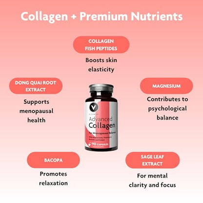 Premium Advanced Collagen Capsules for Menopause and Perimenopause V VitaminiUS supplements