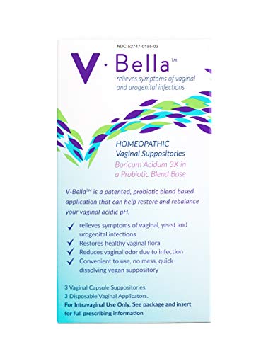 V-Bella Boric Acid + Probiotic Based Vaginal Suppositories- a More Natural Way to Refresh, Balance & Relieve BeBe & BellaAu supplements