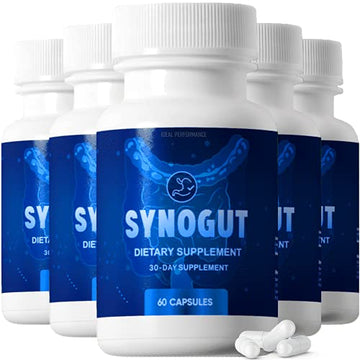 Ideal Performance Synogut Pills Dietary Supplement for Gut Health (5 Bottles) Ideal PerformanceUS supplements