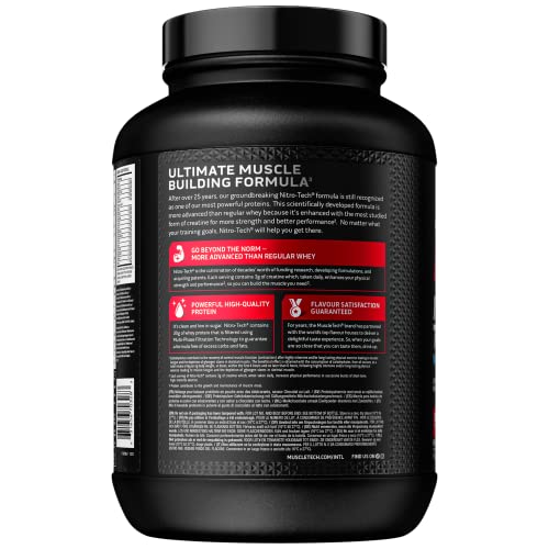 MuscleTech NitroTech Whey Protein Powder, Muscle Maintenance & Growth, Whey Isolate Protein MuscletechUS supplements