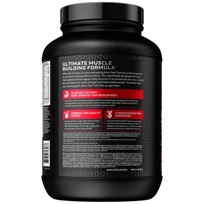 MuscleTech NitroTech Whey Protein Powder, Muscle Maintenance & Growth, Whey Isolate Protein MuscletechUS supplements