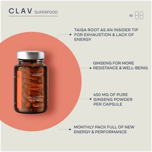CLAV® Siberian Ginseng - 900mg Eleuthero Root Powder - Energy Supplement CLAVAu supplements