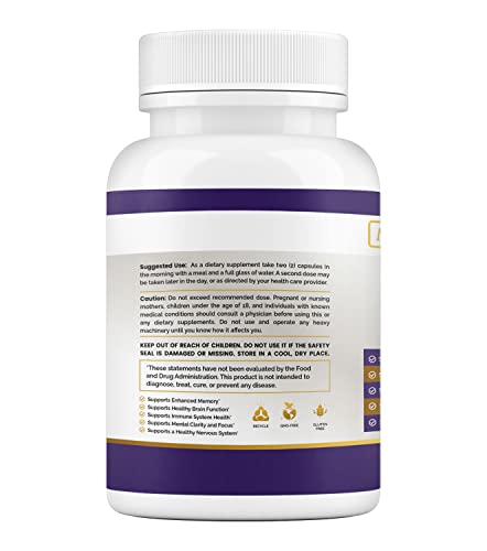 Lion's Mane & DMAE Capsules: Enhance Memory, Boost Mental Clarity Maximum SlimUS supplements