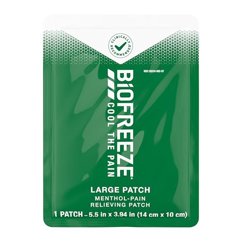 Biofreeze Menthol Pain Relieving Patches (5 Patches Per Box) Up To 8 Hours Of Pain Relief From Sore Muscles, Arthritis, Backaches, Spains, Bruises, Strains And Joint Pain (Package May Vary) BiofreezeAu supplements