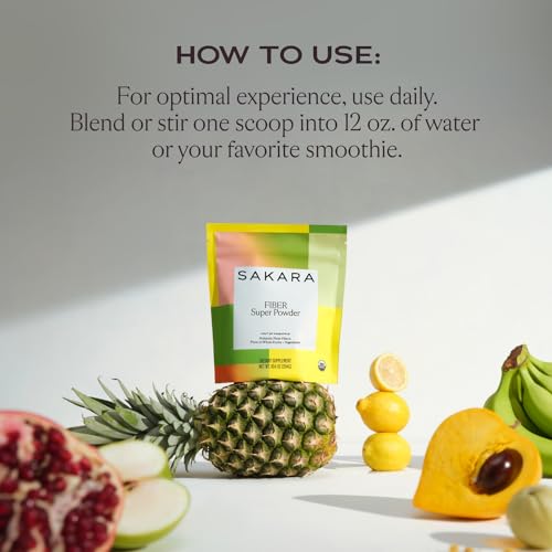 SAKARA Fiber Super Powder - Pineapple Flavor Prebiotic Fiber Powder, High Fiber SAKARAUS supplements