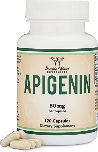 Apigenin Supplement - 50mg per Capsule, 120 Count (Powerful Bioflavonoid Found Double Wood SupplementsUS supplements