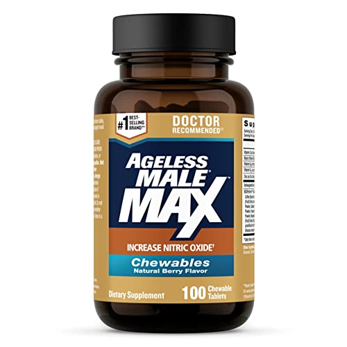 Ageless Male Max Chewable Nitric Oxide Booster Supplement for Men – High Potency New VitalityAu supplements