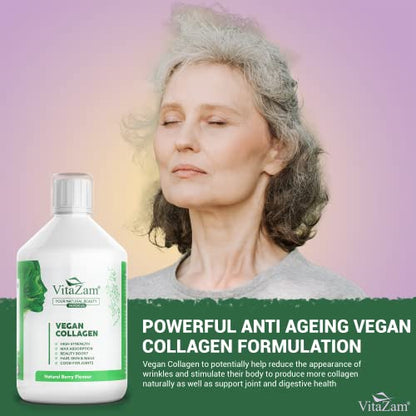 VitaZam Vegan Collagen Liquid 5000mg Hydrolyzed Collagen Peptides for Women VitaZamUS supplements