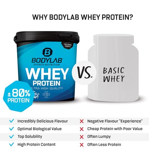 Bodylab24 Whey Protein Powder Milk Chocolate 1kg, Protein-Shake for Your Workout Bodylab24Au supplements