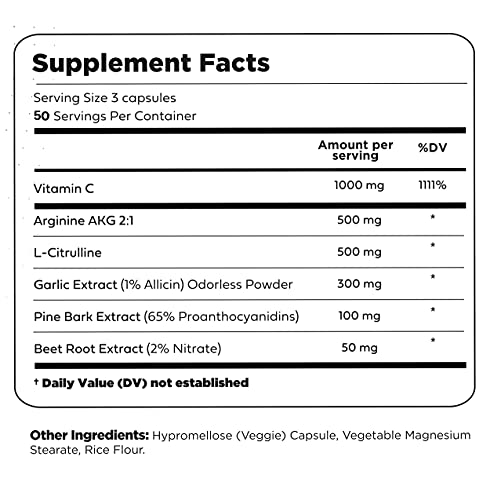 Type Zero Nitric Oxide 6X Booster, 150 Veggie Capsules - Natural Supplement - Beetroot Type ZeroAu supplements