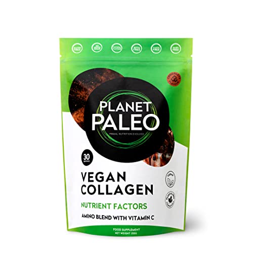 Planet Paleo Vegan Collagen (Chocolate, 255g) - Vegan Collagen Powder - High Protein Planet PaleoUS supplements