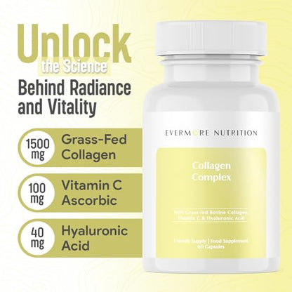 EVERMORE NUTRITION Grass Fed Collagen Complex with Hyaluronic Acid, Vitamin C and Active Peptides EVERMORE NUTRITIONUS supplements