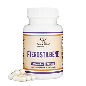 Pterostilbene Supplement 100mg Capsules (Third Party Tested) Manufactured in The USA Double Wood SupplementsUS supplements