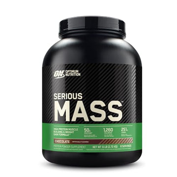 Optimum Nutrition Serious Mass, Weight Gainer Protein Powder, Chocolate, 6 Pound Optimum NutritionUS supplements