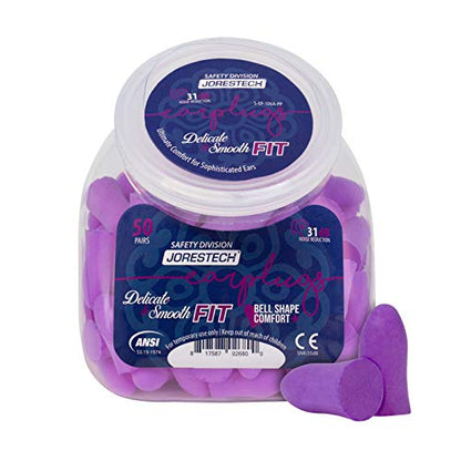 JORESTECH Safety Earplugs Purple Ultra Soft Foam Small/Slim SNR 35 dB Comfortable JORESTECHUS supplements