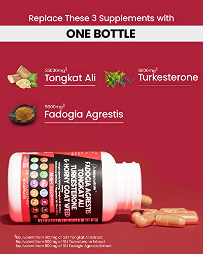 Fadogia Agrestis 5000mg Tongkat Ali 25000mg Turkesterone 5000mg Clean NutraceuticalsUS supplements