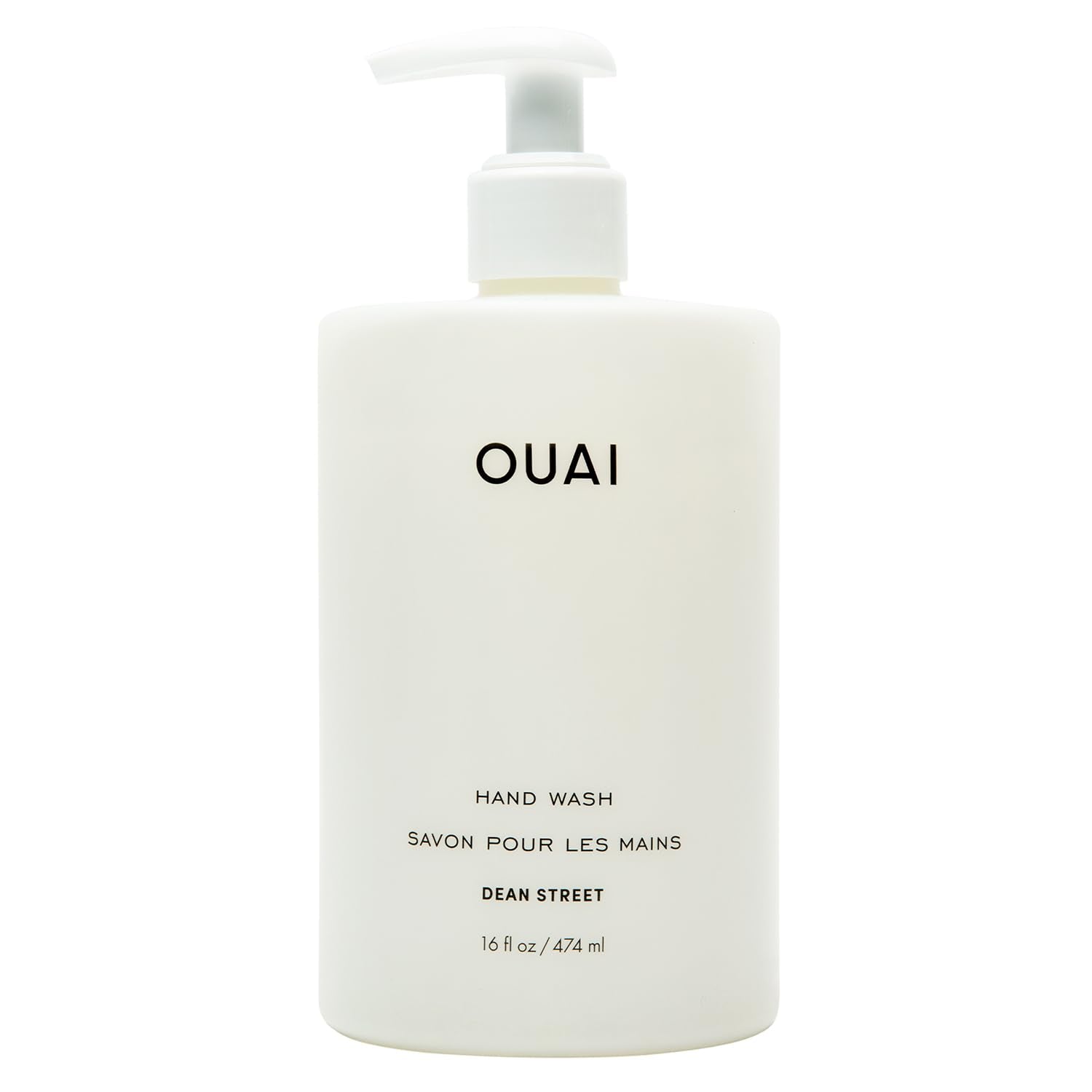 OUAI Hand Wash, Dean Street - Liquid Hand Soap with Jojoba, Avocado, & Rose Hip Oil for Replenished Skin - Gentle Exfoliating Kitchen & Bathroom Soap (16 Fl Oz) OUAIAu supplements