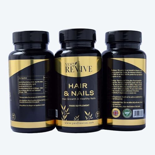 YES2 REVIVE Hair Nails Growth - Includes Marine Collagen, Ascorbic Acid, MSM & Vitamin C for Men and Women Skin, Longer, Strength, Thicker YES2 REVIVEAu supplements