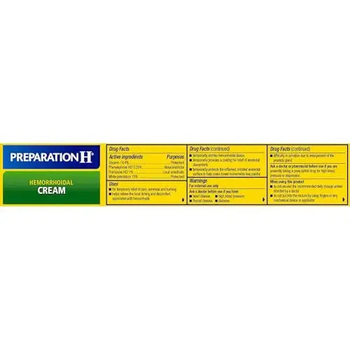 Preparation H Hemorrhoid Symptom Treatment Cream (2 x 1.8 Ounce Tube), Maximum Strength Multi-Symptom Pain Relief with Aloe Preparation HAu supplements