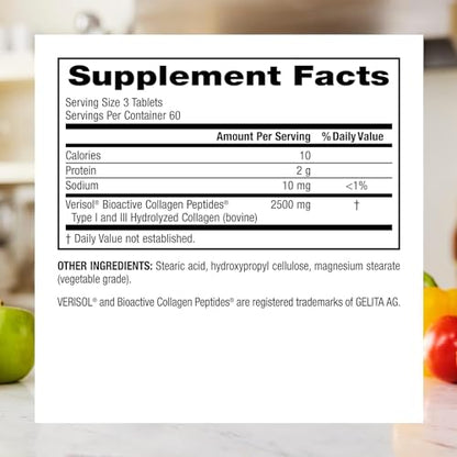 Webber Naturals Collagen30® Bioactive Collagen Peptides 2500 mg 180 Tablets Webber NaturalsUS supplements