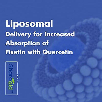 Sharoaid Liposomal Fisetin with Quercetin Supplements 1200 mg per Serving,High Absorpti SharoaidUS supplements