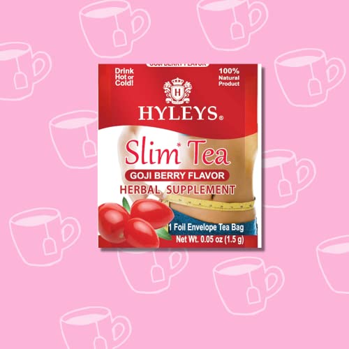 Hyleys Slim Tea Goji Berry Flavor - Weight Loss Herbal Supplement Cleanse and Detox Hyleys TeaUS supplements
