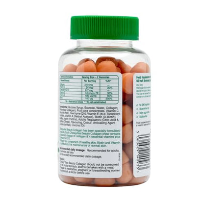 Chewy Vites Beauty Collagen 60 Gummy Vitamins |Hydrolised Collagen, CoQ10, Biotin + Vitamins | 1 Month Supply | Real Fruit Juice | Berry Flavour | 2-a-Day | CHEWY VITESUS supplements