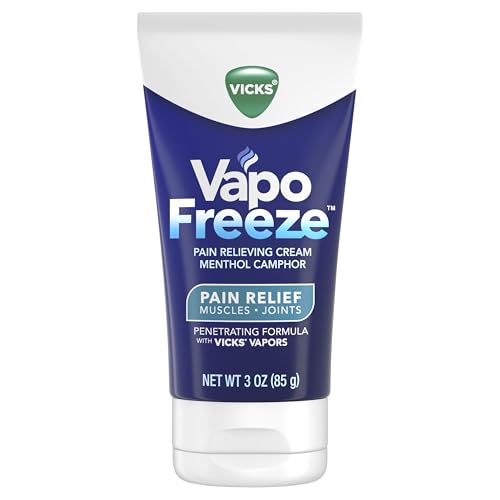 Vicks VapoFreeze Topical Pain Cream 3.0oz, Maximum Strength Menthol+ for Muscle Pain Relief, Joint Pain Relief, Knee Pain Relief, Back Pain Relief, Cream for Pain Relief, Topical Pain Relief VicksAu supplements
