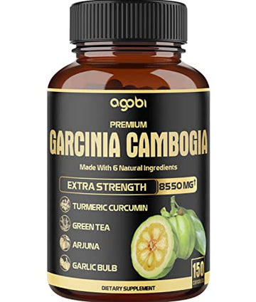 Premium Garcinia Cambogia 20:1 Extract Capsules 8550 mg - with Green Tea, Arjuna agobiUS supplements