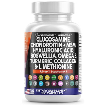 Clean Glucosamine Chondroitin MSM Turmeric Hyaluronic Acid Boswellia Clean NutraceuticalsUS supplements